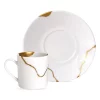 Best reviews of 🎉 Bernardaud Kintsugi Set Of 4 Coffee Cups & Saucers White/gold 💯