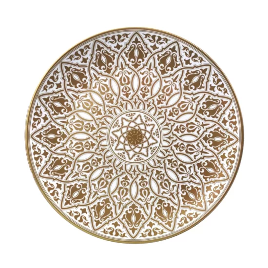 Discount ๐ Bernardaud Venise Round Tart Platter, 13" White/gold ๐