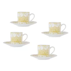 Outlet ❤️ Bernardaud Tout Paris Set Of 4 Coffee Cups & Saucers No Color 🎁