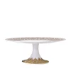 Discount ⌛ Bernardaud Venise Footed Cake Platter White/gold 🔔