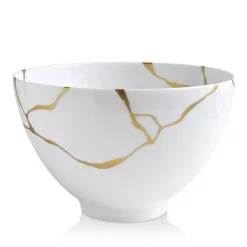 Promo ✨ Bernardaud Kintsugi-Sarkis 24K Gold Deep Salad Bowl White/gold 🛒