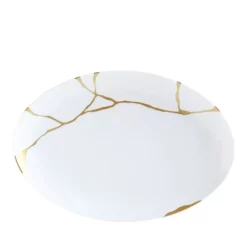 Hot Sale 🤩 Bernardaud Kintsugi-Sarkis 24K Gold Oval Platter White/gold ⌛