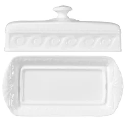 Cheap ⌛ Bernardaud Louvre Covered Butter Dish White 🎁