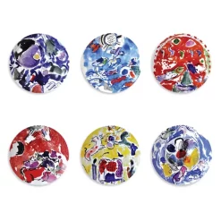 Promo 👏 Bernardaud Marc Chagall Coupe Plate, Set Of 6 Multi ⌛