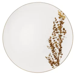 Best Pirce โ๏ธ Bernardaud Vegetal Coupe Dinner Plate White/gold ๐ฏ