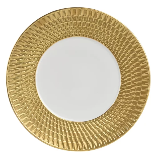 Budget 🎉 Bernardaud Twist Gold Salad Plate - 100% Exclusive White/gold ⭐