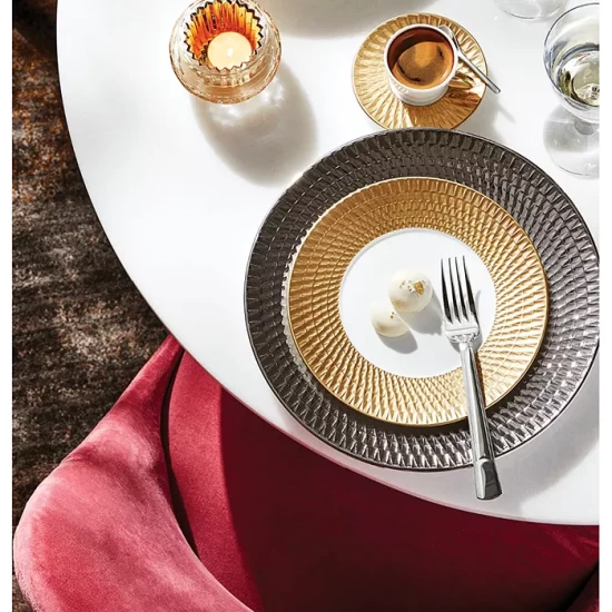 Best Sale 🎉 Bernardaud Twist Platinum Dinner Plate - 100% Exclusive White/platinum ⌛ - Image 3