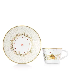 Buy 👏 Bernardaud Noel Blanc Tea Saucer White 🔥