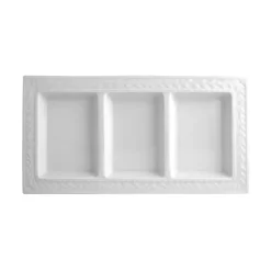 Hot Sale ❤️ Bernardaud Louvre 3 Section Tray White 🧨