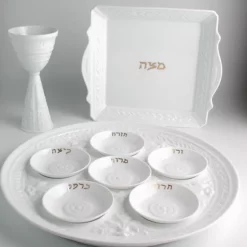 Buy 🔥 Bernardaud Louvre Judaica Seder Plate White 🧨