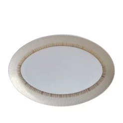 Deals 🧨 Bernardaud Sol Oval Platter, 13" Gold/white 🔥