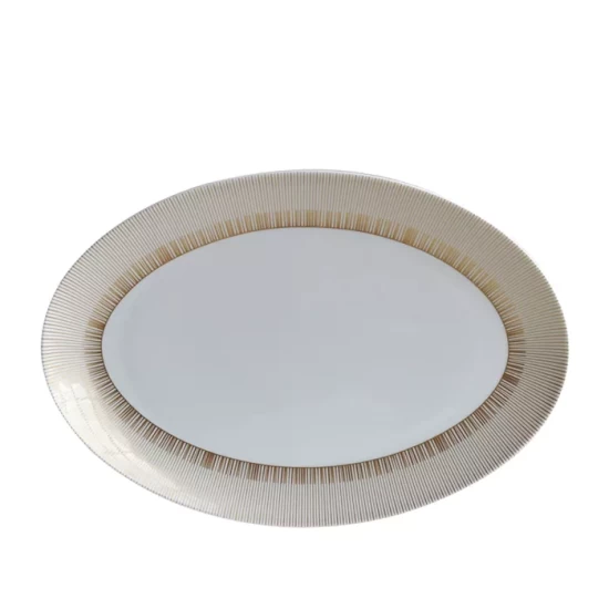Deals ๐งจ Bernardaud Sol Oval Platter, 13" Gold/white ๐ฅ