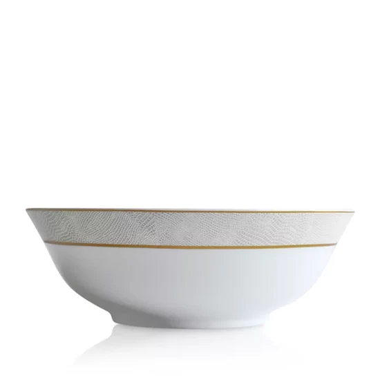 Hot Sale 😉 Bernardaud Sauvage White Salad Bowl Gold/white 🎉