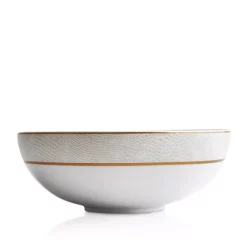 Best Sale 🔔 Bernardaud Sauvage White Salad Bowl Gold/white 😀