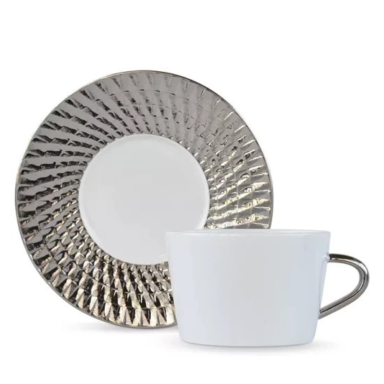 Buy 🌟 Bernardaud Twist Platinum Tea Saucer - 100% Exclusive White/platinum 🥰