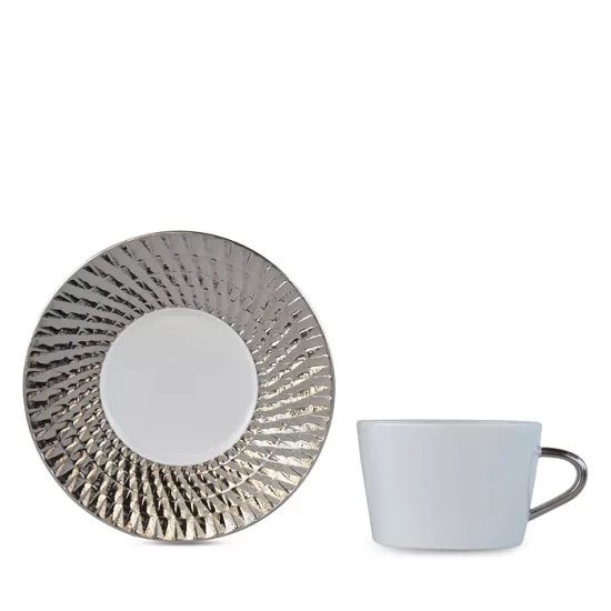 Buy 🌟 Bernardaud Twist Platinum Tea Saucer - 100% Exclusive White/platinum 🥰 - Image 2