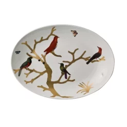 Best Sale 🔔 Bernardaud Aux Oiseaux Coupe Oval Platter Multi 👏