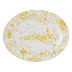 Discount ✨ Bernardaud Tout Paris Oval Platter White/yellow ❤️