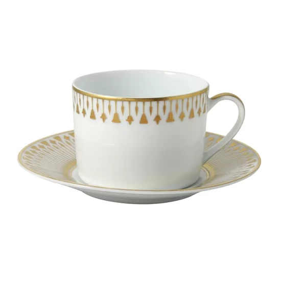 Best deal β€οΈ Bernardaud Soleil Levant Tea Cup White/gold π