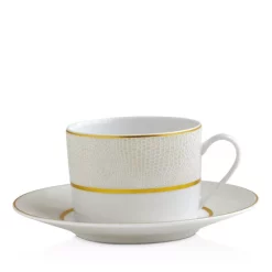 Promo ❤️ Bernardaud Sauvage White Tea Cup Gold/white 😍