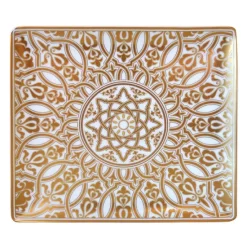 Coupon 🥰 Bernardaud Venise Rectangular Tray Gold/white 🎉