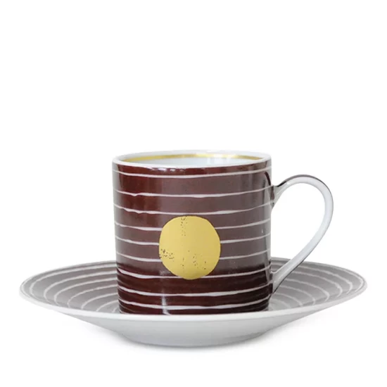Budget 😀 Bernardaud Aboro Set Of 4 After Dinner Cups & Saucers Multi ⌛ - Image 5