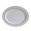 Best Sale ⭐ Bernardaud Sauvage White Oval Platter, 13" Gold/white ⌛