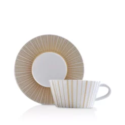 Deals ❤️ Bernardaud Sol Tea Cup Gold/white ⭐