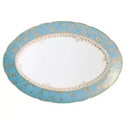 Cheapest ✔️ Bernardaud Eden Oval Platter, 15" Turquoise 🔔