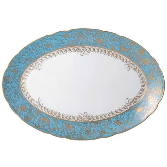 Budget ๐ฏ Bernardaud Eden Oval Platter, 13" Turquoise ๐